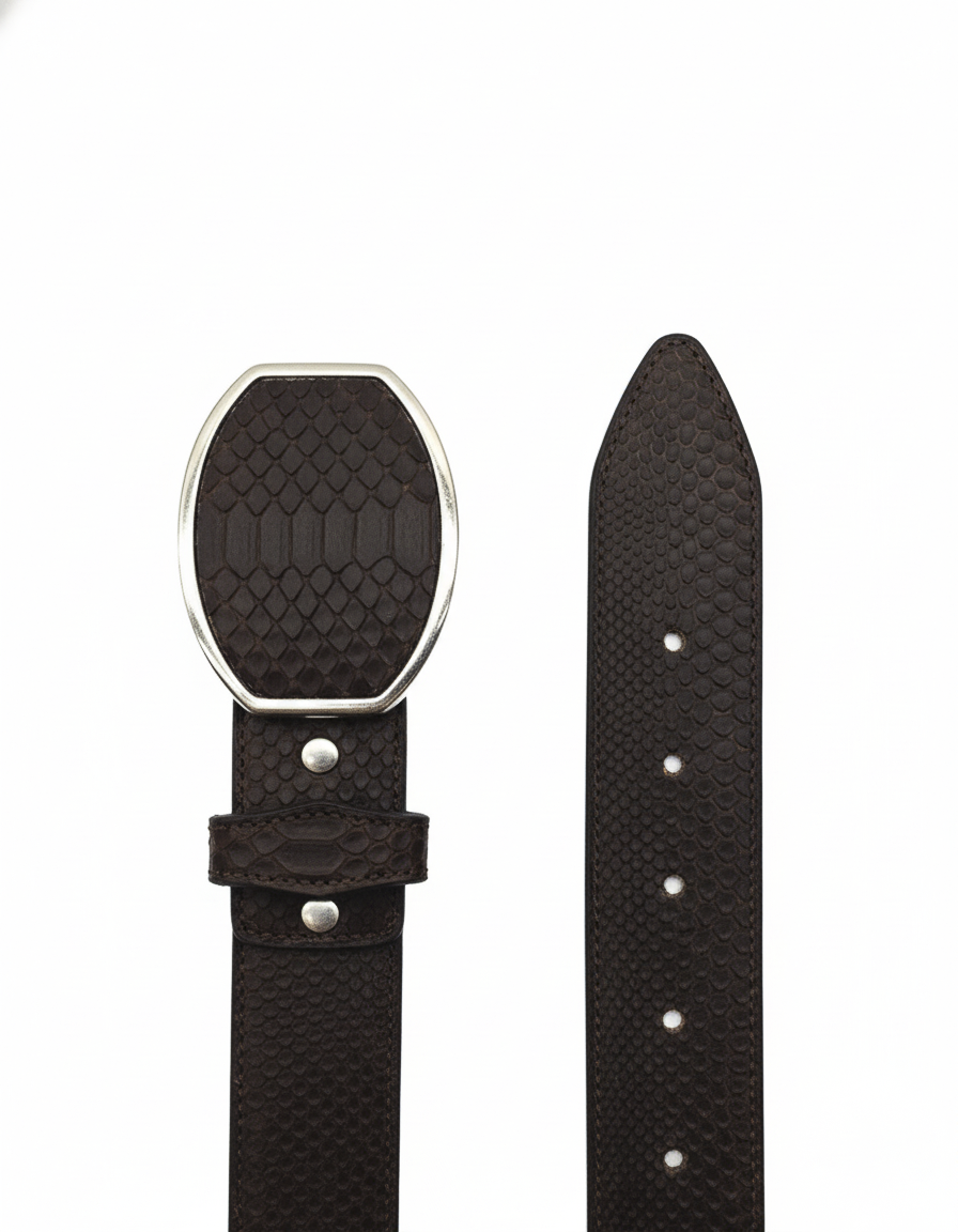 Cinto Exótico en Piel de Pitón