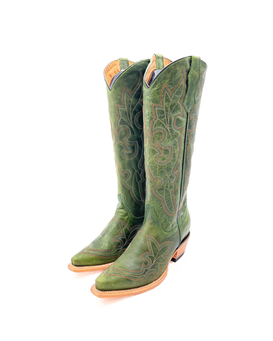 Bota Picuda Esmeralda Verde