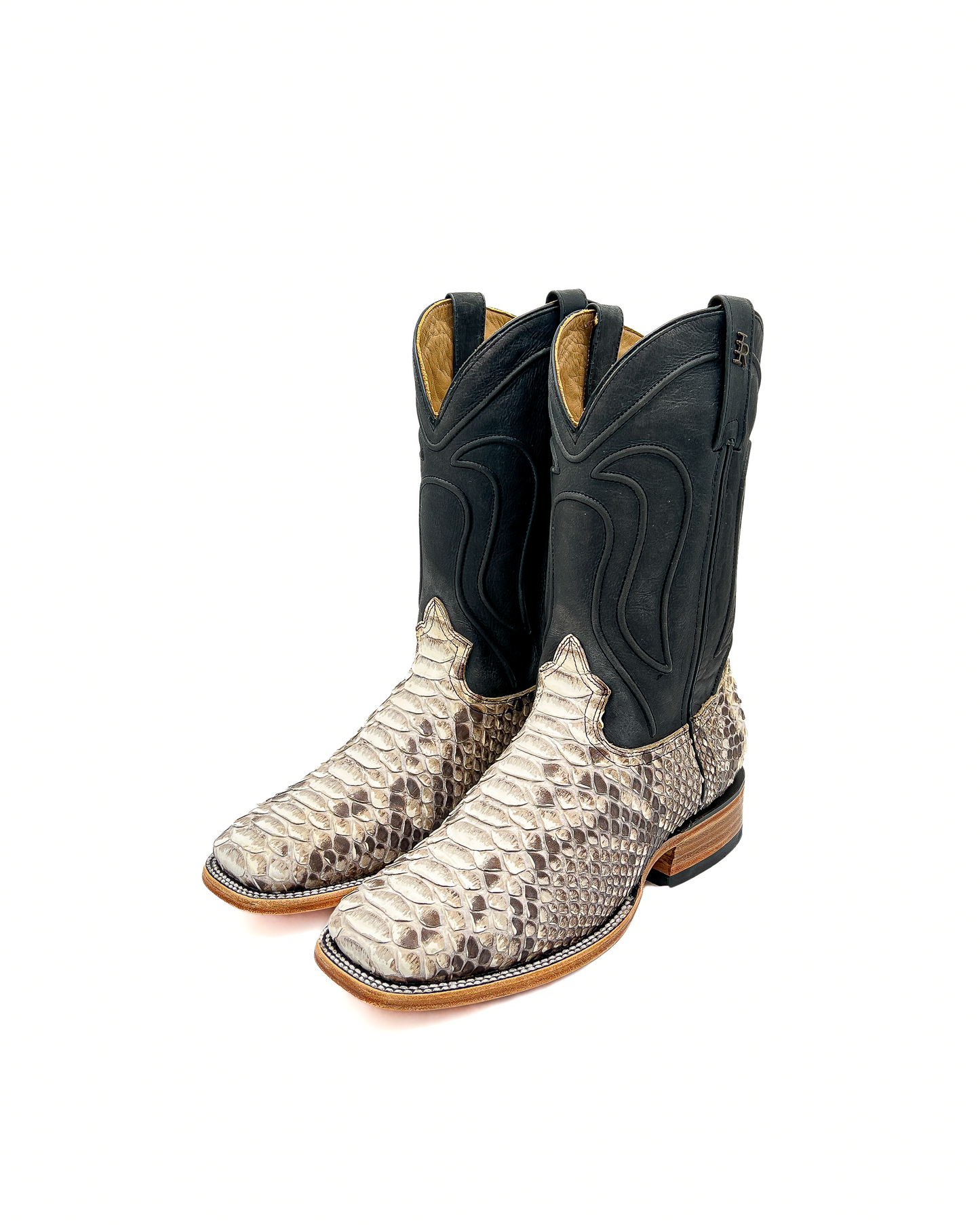 Bota Bulldog En Piel Genuina Pitón Natural