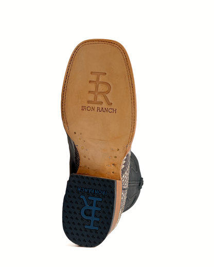 Bota Bulldog En Piel Genuina Pitón Natural