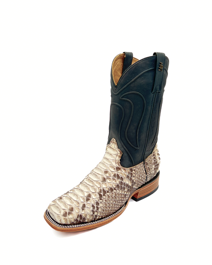 Bota Bulldog En Piel Genuina Pitón Natural